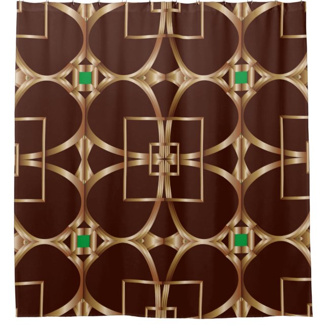 Classic seamless geometric pattern on a brown back (Front)