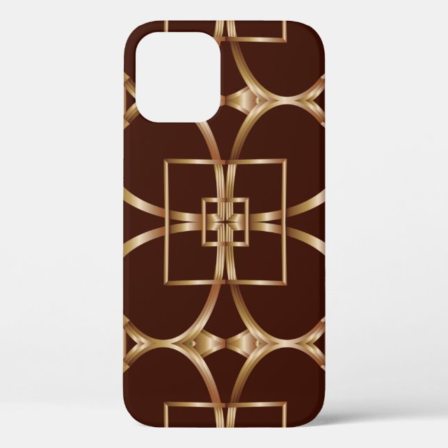 Classic seamless geometric pattern on a brown back Case-Mate iPhone case (Back)