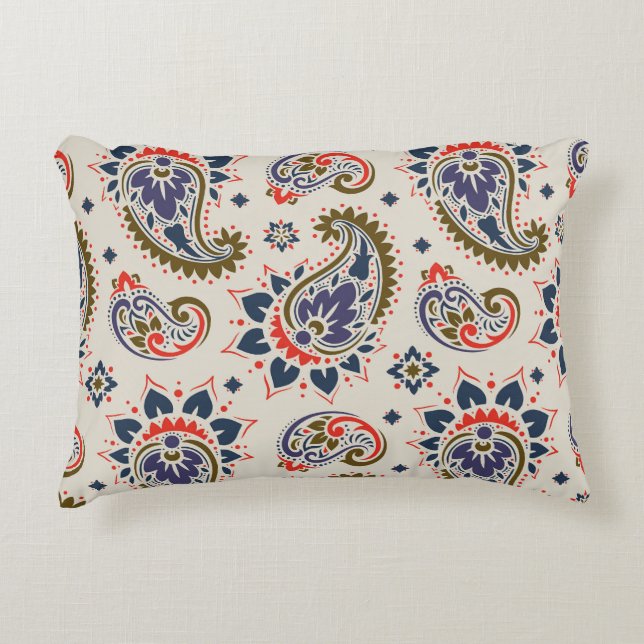Classic seamless paisley pattern design. accent pillow (Front)