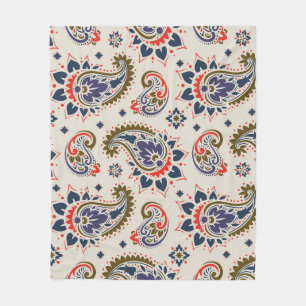 Classic seamless paisley pattern design. fleece blanket