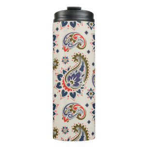 Classic seamless paisley pattern design. thermal tumbler