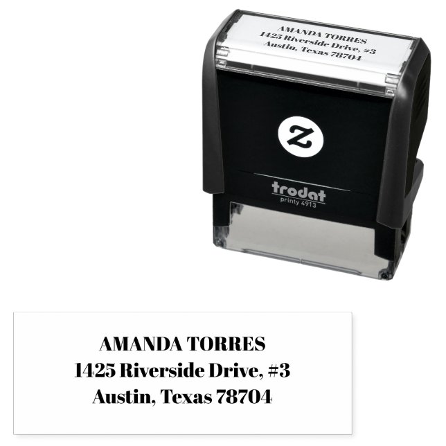 Classic Self-Inking Return Address Rubber  Stamp (In Situ)