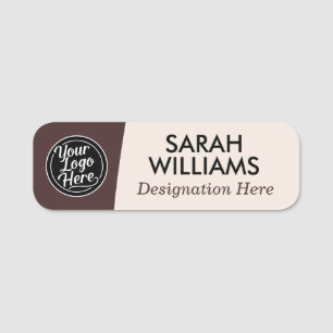Classic Serif Dark Brown Professional Logo Title Name Tag