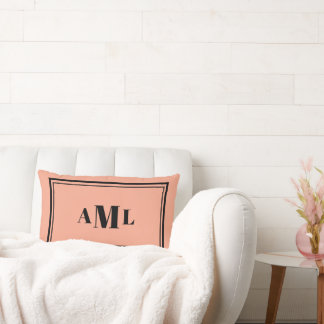 Classic Serif Initials  Lumbar Pillow