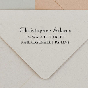 Classic Serif Typography Return Address Self-inking Stamp