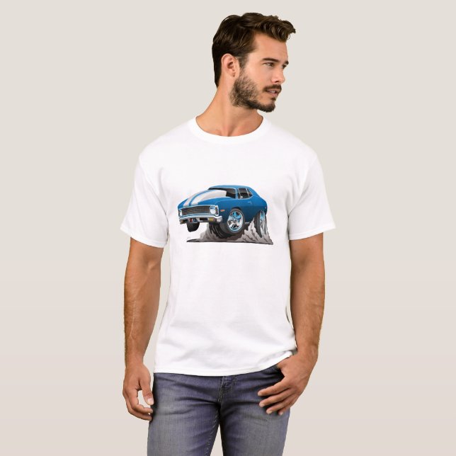 Classic Seventies Muscle Car Cartoon Shirt (Front Full)