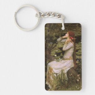 Classic Shakespeare Ophelia Pond Lily Fine Art Keychain