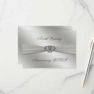 Classic Silver 25e anniversaire Mariage RSVP