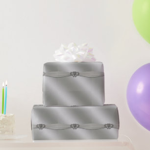 Classic Silver 25th Anniversary Wrapping Paper