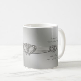 Classic Silver 25th Wedding Anniversary Coffee Mug
