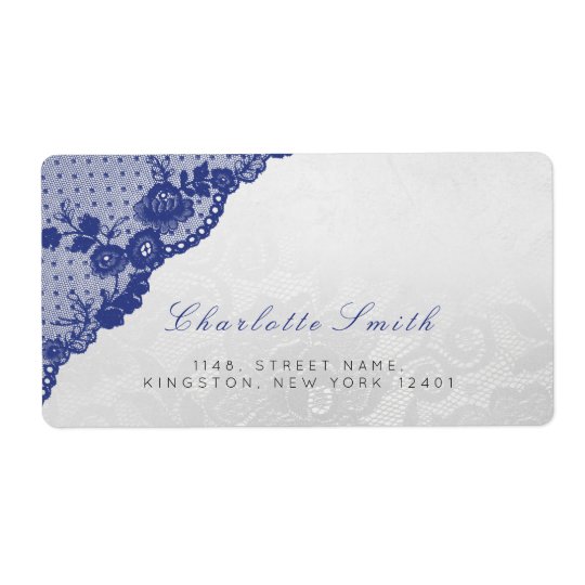 Classic Silver Blue Navy Return Address Labels