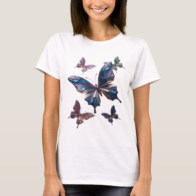 Classic Silver BUTTERFLIES Tee (Front)