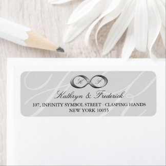 Classic Silver Infinity Hand Clasp Wedding Address