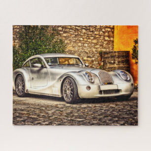 Classic Silver Sports Car Jigsaw Puzzle