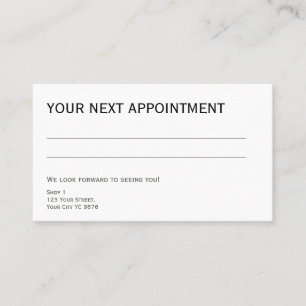 Classic simple Appointment Card, with your logo