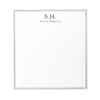 Classic Simple Black Monogram Name Minimalist Chic