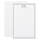 Classic Simple Black Monogram Name Minimalist Chic