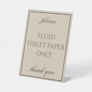Classic Simple Brown Bathroom Septic Counter Sign