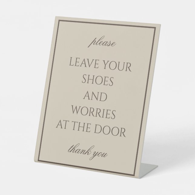 Classic Simple Brown Supprimer Chaussures Panneau  (Recto)