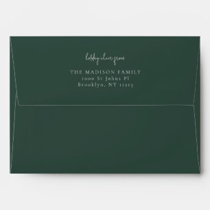 Classic simple Brunswick Green personalized  Envelope