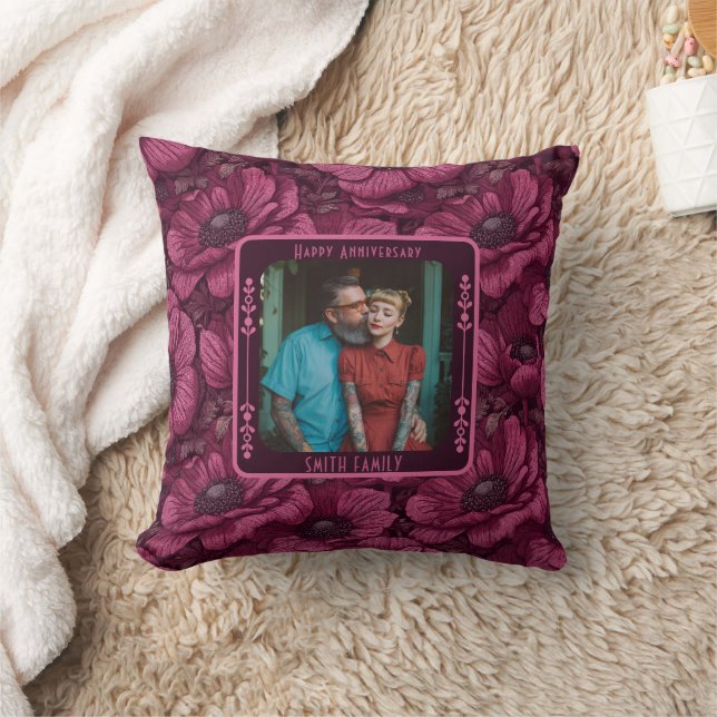 Classic Simple Couple Wedding Throw Pillow (Blanket)