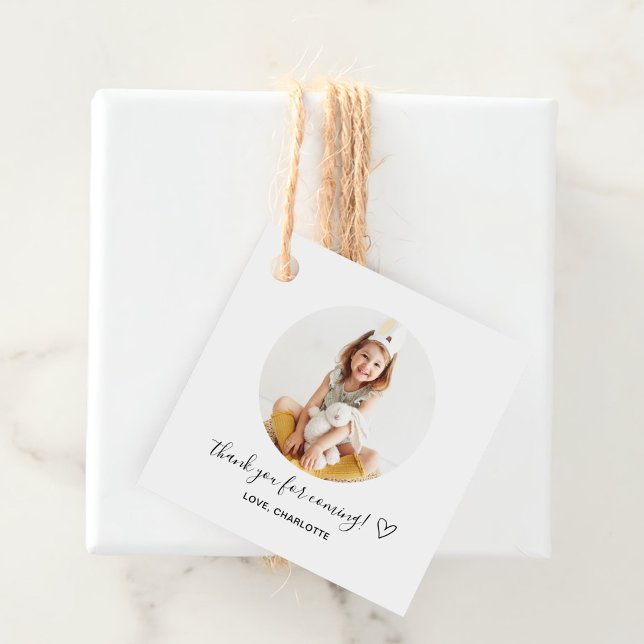 Classic Simple Custom Photo Favour Tags (Creator Uploaded)