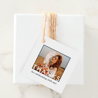 Classic Simple Custom Photo Favour Tags