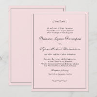 Classic Simple Elegance Blush Pink Wedding