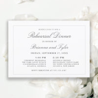 Classic Simple Elegance Wedding Rehearsal Dinner