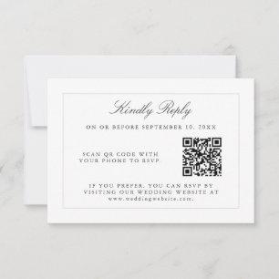 Classic Simple Elegance Wedding RSVP with QR Code