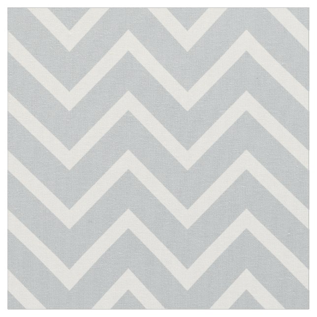 Classic simple grey and white Chevron Fabric (Close Up)