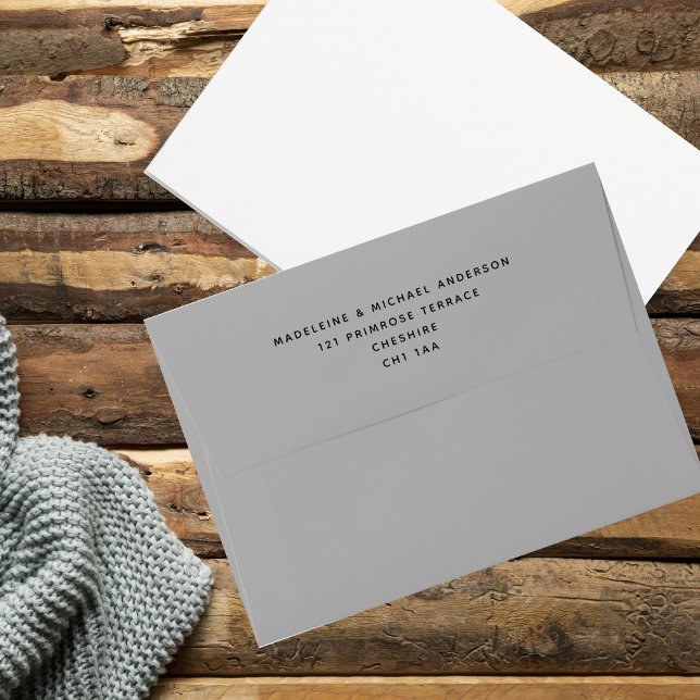 Classic Simple Grey Return Address     Envelope (Creator Uploaded)