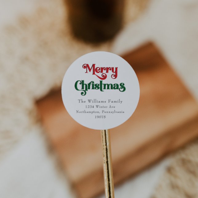 Classic Simple Merry Christmas Envelope Seals (Creator Uploaded)