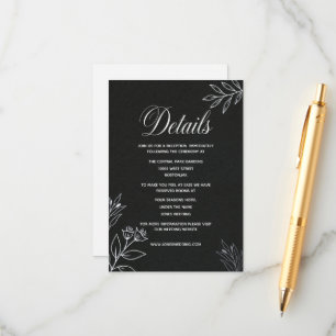 classic simple minimal wedding website enclosure card