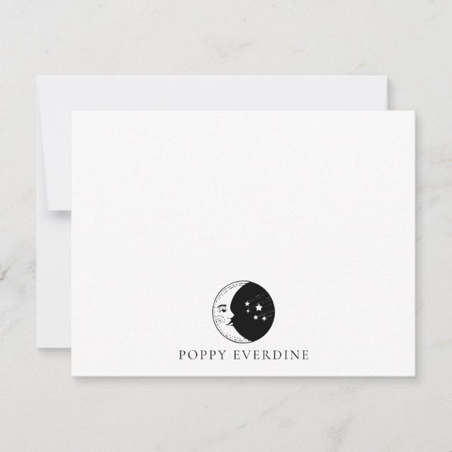 Classic Simple Modern Moon Card (Front)