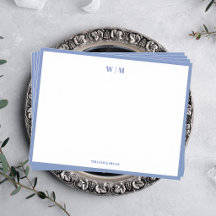 Classic Simple Monogram Custom Couple Wedding