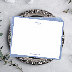 Classic Simple Monogram Custom Couple Wedding  Card