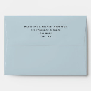 Classic Simple Powder Blue Return Address Envelope
