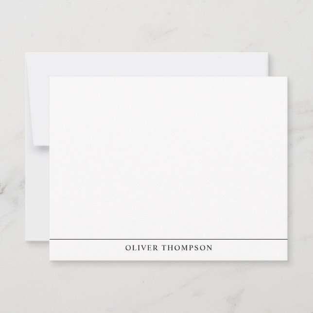 Classic Simple Professional Bottom Line Name Card (Front)