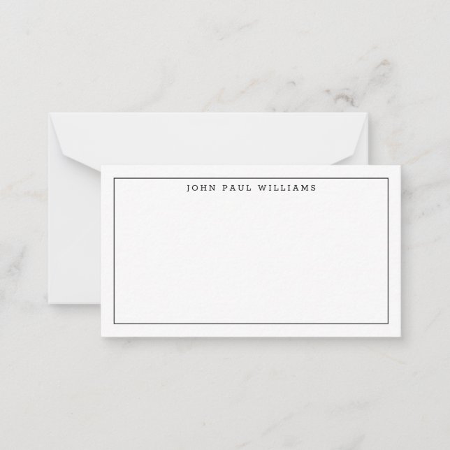 Classic Simple Professional Formal Thin Border Card (Front)