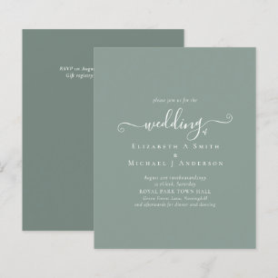 Classic Simple SAGE GREEN Wedding Budget