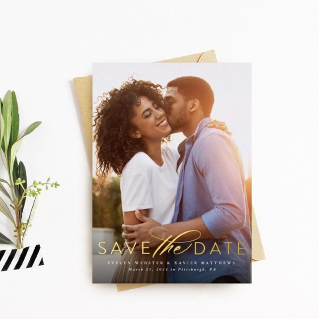 Classic simple save the date one photo (Creator Uploaded)