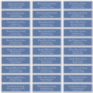 Classic Simple Script Wedding Guest Names Address