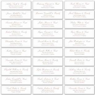 Classic Simple Script Wedding Guest Names Address
