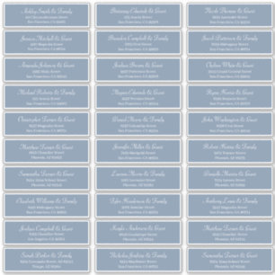 Classic Simple Script Wedding Guest Names Address