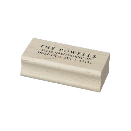 Classic Simple Timeless Traditional Return Address Rubber Stamp