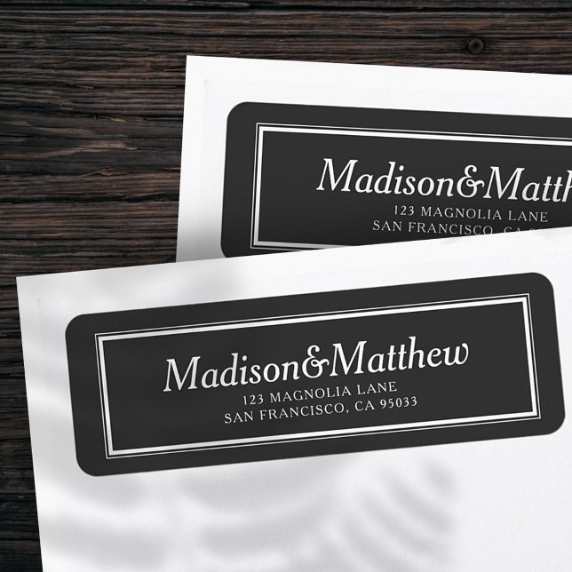 Classic Simple Typographie Mariage Adresse de reto (Créateur téléchargé)