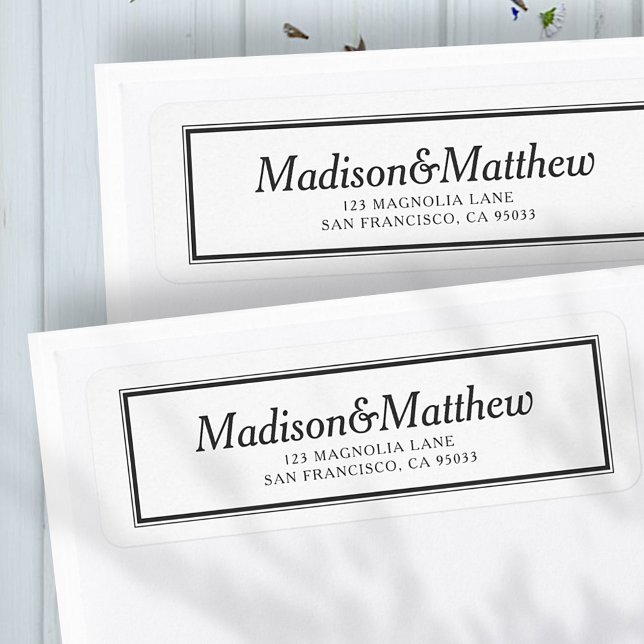 Classic Simple Typographie Mariage Adresse de reto (Créateur téléchargé)