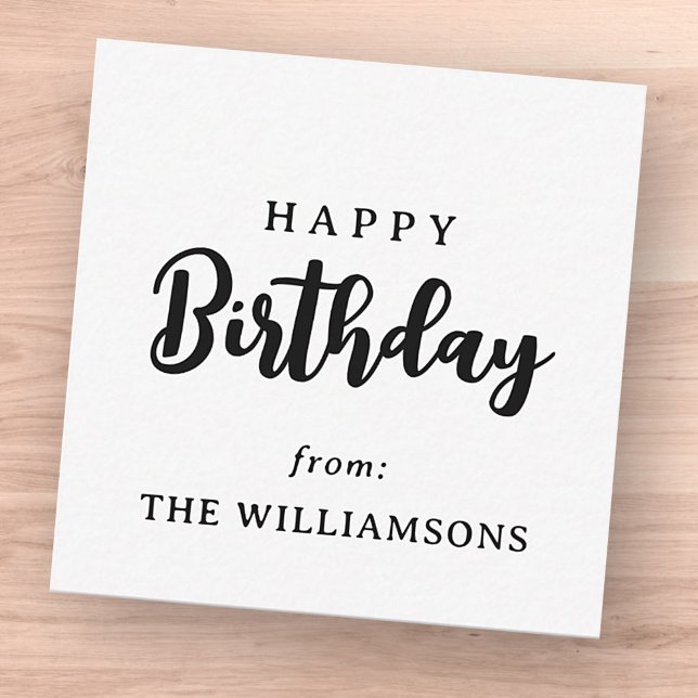 Classic Simple Typography Happy Birthday Greeting Card (Creator Uploaded)