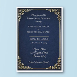 Classic! Simplistic Rehearsal Dinner invitation